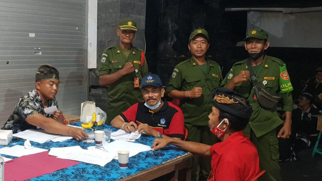 Apresiasi Pemerintah Desa Dalung atas kinerja Cepat dan Sigap Linmas Desa Dalung dalam kegiatan Pendataan Penduduk Non Permanen